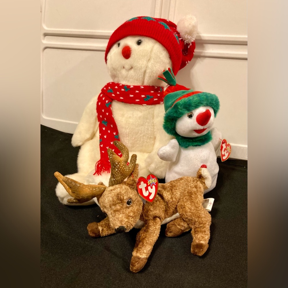 Ty Snowboy, Snowgirl and Roxie set